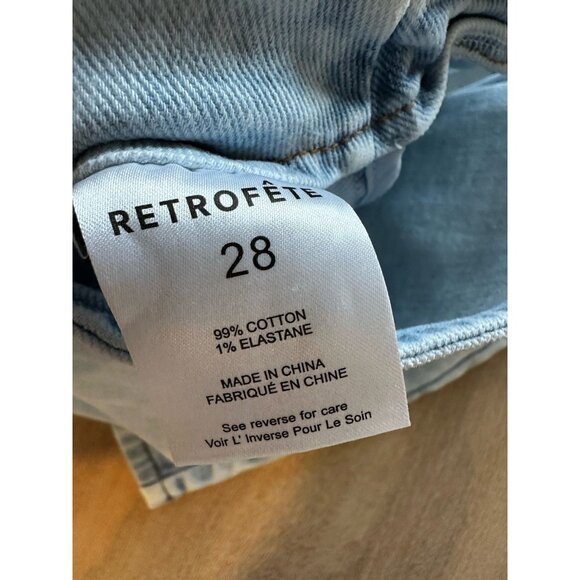 Retrofete Kayden Micro Mini Denim Skirt in Vivid Light Wash Size 28 - Picture 6 of 10